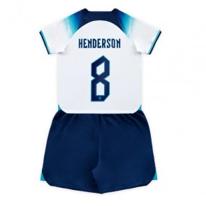England Jordan Henderson #8 Replica Home Stadium Kit for Kids World Cup 2022 Short Sleeve (+ pants)